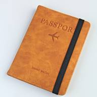 A-034 Обложка на паспорт &quot;Travel wallet 1999&quot; (эко-кожа) - A-034 Обложка на паспорт "Travel wallet 1999" (эко-кожа)