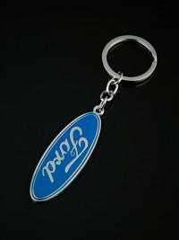 Q-002 Брелок для ключей "Форд" (хром/цепь)