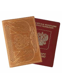 A-048 Обложка на паспорт корона (КРС/нат. кожа)