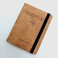 A-034 Обложка на паспорт &quot;Travel wallet 1999&quot; (эко-кожа) - A-034 Обложка на паспорт "Travel wallet 1999" (эко-кожа)
