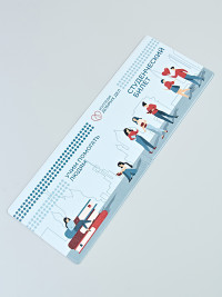 F-001 Обложка для студенческого билета "Картинки" (мягкий/ПВХ)