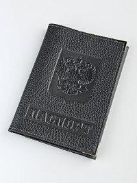 C-129 Обложка на автодокументы c паспортом/герб (складная/нат.кожа)